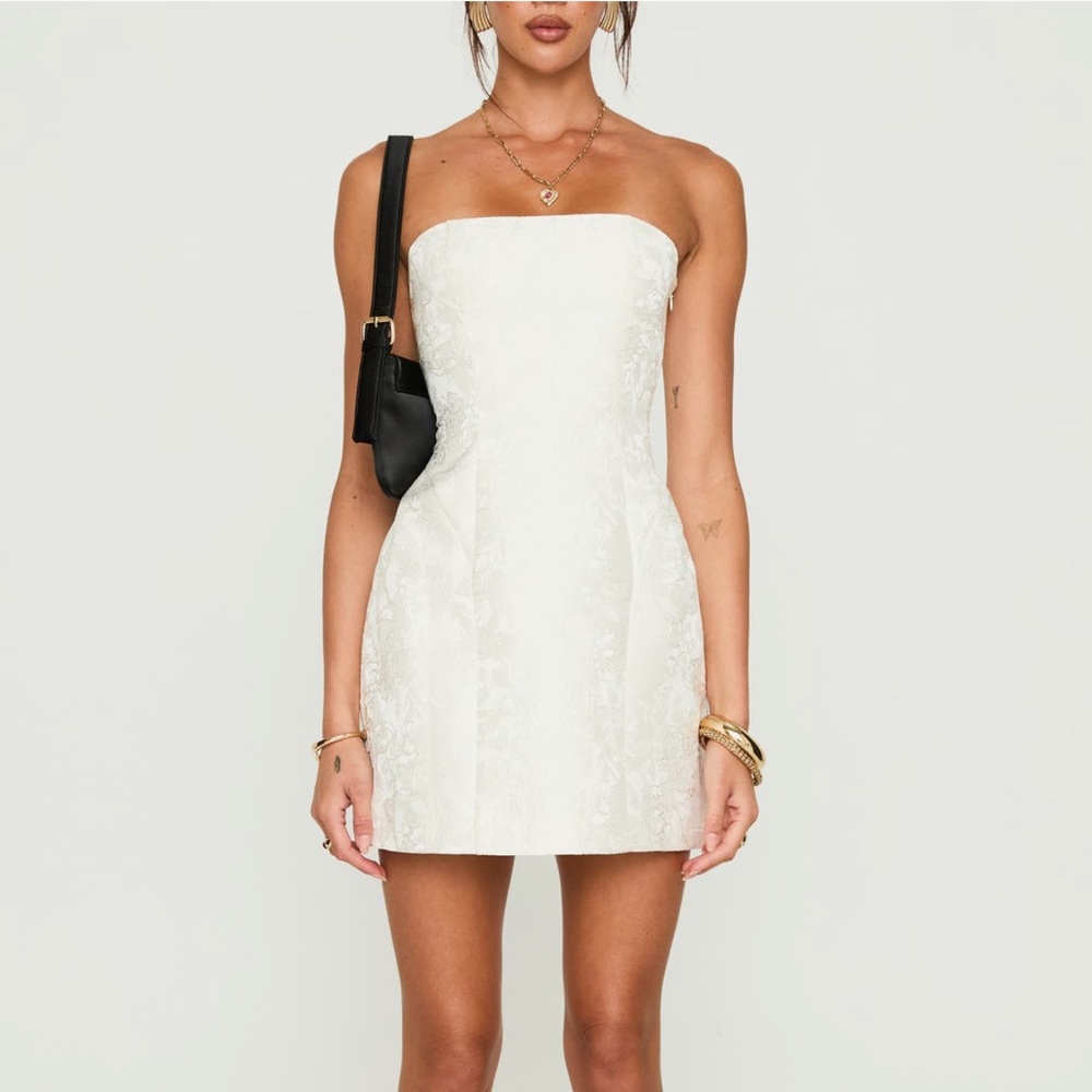 Princess Polly Ivory Strapless Dress